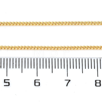 1mm Rack Plating Brass Twisted Chain Necklaces for Women Men MAK-L044-31G-1