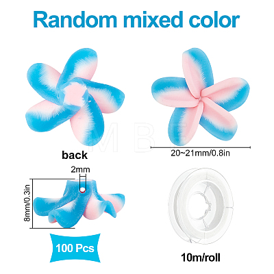 SUNNYCLUE DIY 3D Flower Bead Stretch Bracelets Making Kits DIY-SC0014-68-1