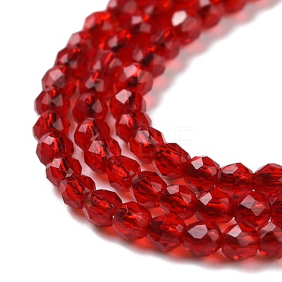 Transparent Glass Beads Strands GLAA-H021-04-24-1