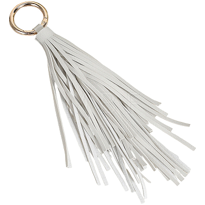 2Pcs PU Leather Tassel Pendant Keychains FIND-CL0002-41C-1