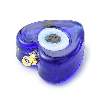 Handmade Evil Eye Lampwork Pendants PALLOY-JF05643-01-1