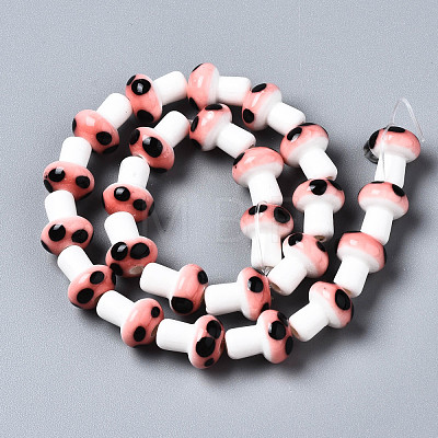 Handmade Porcelain Ceramic Beads Strands PORC-T006-05I-1