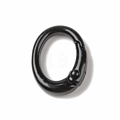 Spray Painted Alloy Spring Gate Rings AJEW-C035-01K-1