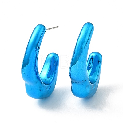 Twist Teardrop Acrylic Stud Earrings EJEW-P251-04-1