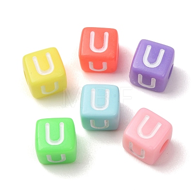 Opaque Acrylic European Beads AC-CBA7A73-01U-1