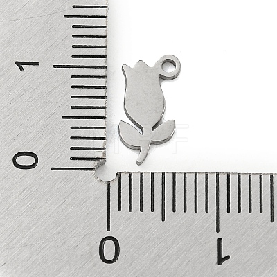 Laser Cut 304 Stainless Steel Charms STAS-G323-02P-1