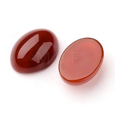 Grade A Natural Red Agate Oval Cabochons G-L394-10A-18x13mm-1