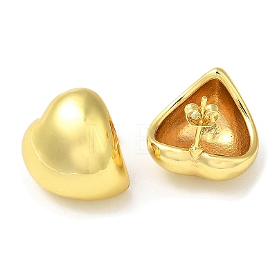 Rack Plating Brass Heart Stud Earrings EJEW-Q766-10G-1