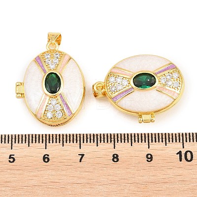 Brass Locket Pendants KK-D232-12G-01A-1