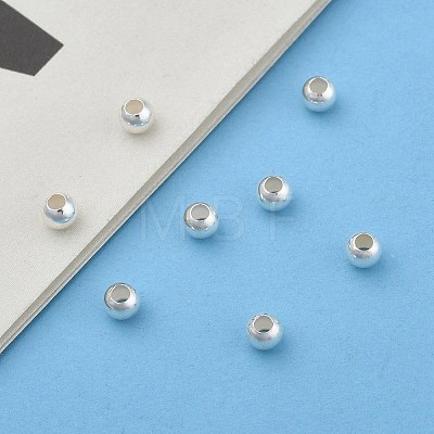 925 Sterling Silver Beads X-STER-T002-235S-4mm-1