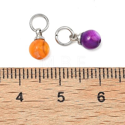 Dyed Natural Freshwater Shell Pendants PALLOY-JF05339-02-1