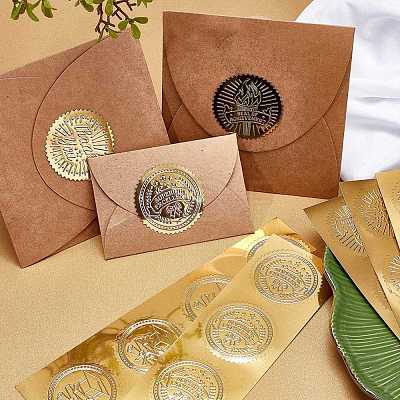 Self Adhesive Gold Foil Embossed Stickers DIY-WH0163-70M-1