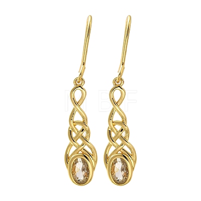 Oval Brass Micro Pave Clear Cubic Zirconia Stud Earrings EJEW-R018-05G-1