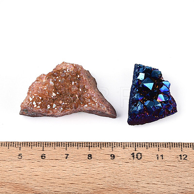 8~12Pcs Electroplated Natural Amethyst Geode Cornucopia Mineral Specimen G-N360-03A-1