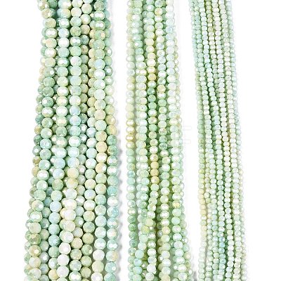 Anti-Tarnish Electroplate Glass Beads Strands EGLA-ZX010-6mm-12-1