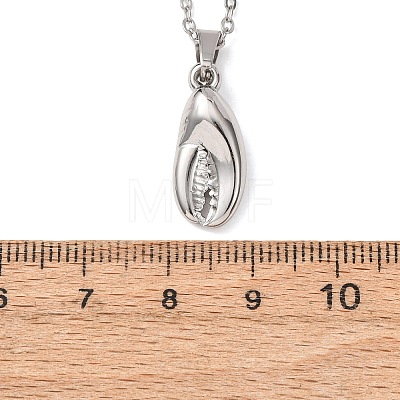 304 Stainless Steel Pendant Cable Chain Necklaces for Men Women NJEW-K308-03A-P-1
