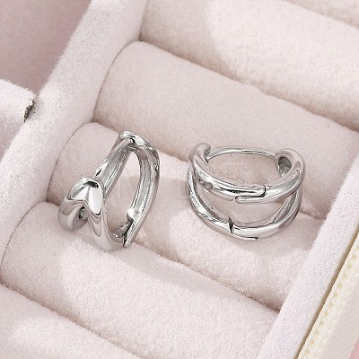 304 Stainless Steel Huggie Hoop Earrings for Women EJEW-C096-42P-01-1