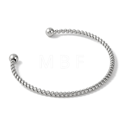 304 Stainless Steel Cuff Bangles for Women BJEW-B104-27P-1