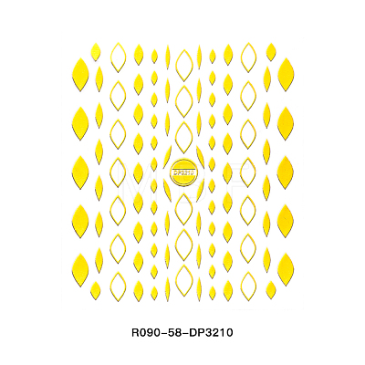 3D Metallic Star Sea Horse Bowknot Nail Decals Stickers MRMJ-R090-58-DP3210-1