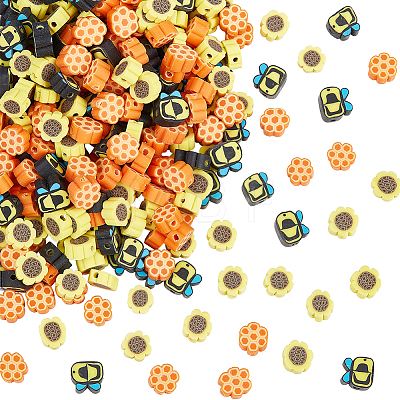 400Pcs Handmade Polymer Clay Beads CLAY-PA0001-50-1