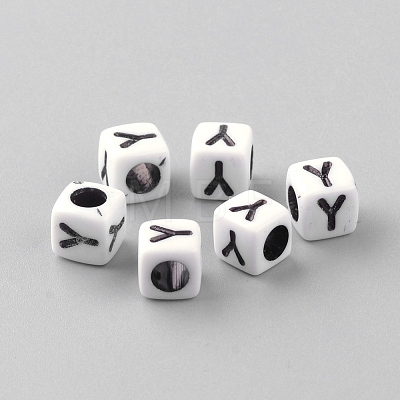 Opaque Acrylic Beads LS-SACR-Q188-02Y-1