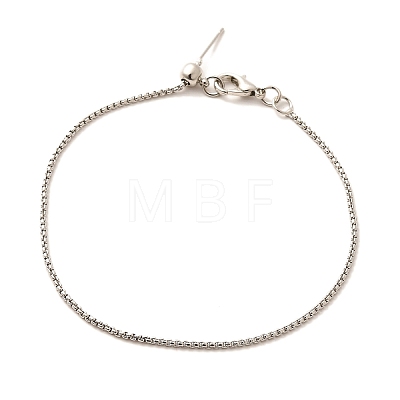 Brass Box Chain Bracelets for Women BJEW-G735-15P-1