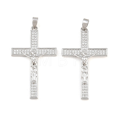 Easter Brass Micro Pave Clear Cubic Zirconia Pendants CU-CBABDE1-03P-1