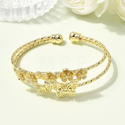 Brass Cuff Bangles BJEW-F526-03G-1