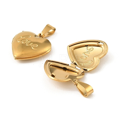 316 Stainless Steel Locket Pendants STAS-K321-22G-1