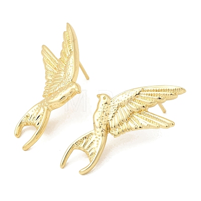 Women's Brass Stud Earrings EJEW-D352-08G-1