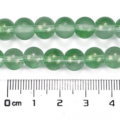 Frosted Transparent Glass Bead Strands GLAA-P065-8mm-04-1