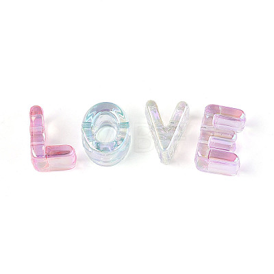 UV Plating Transparent Acrylic Beads PACR-T017-13M-1