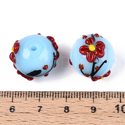 Handmade Lampwork Enamel Beads LAMP-T023-23F-1
