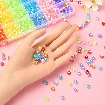 1400Pcs Transparent Acrylic Beads TACR-YW0002-02-1