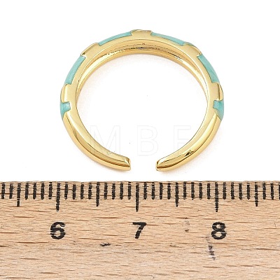 Brass Open Cuff Rings for Women RJEW-K305-03D-G-1