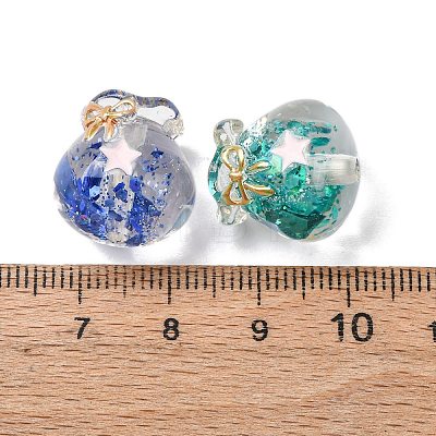 Transparent Resin Enamel Beads RESI-G119-10-1