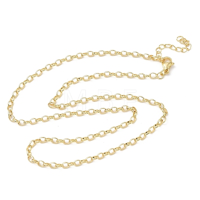 3MM Brass Cable Chain Necklaces for Women NJEW-K271-10G-1