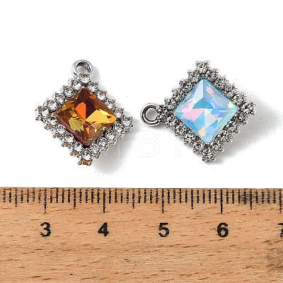 UV Plating Alloy Glass Pendants FIND-K032-19P-1