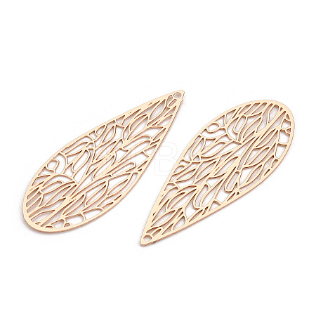 Rack Plating Brass Filigree Pendants LS-X-KKC-T001-68KC-1