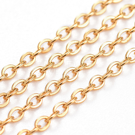 Handmade Ion Plating(IP) 304 Stainless Steel Cable Chains STAS-F220-01G-1