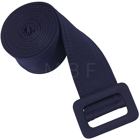 1Pc Cloth Waist Belts with Alloy Buckles for Coat AJEW-GF0015-07B-1