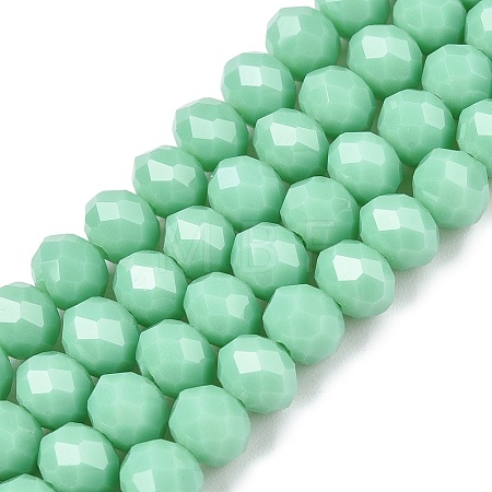 Opaque Solid Color Imitation Jade Glass Beads Strands EGLA-A044-P6mm-D14-1