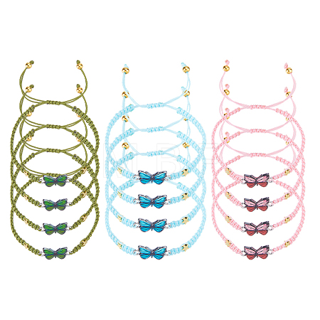12Pcs 3 Style Nylon Cord Bracelets Making BJEW-HS00014-1