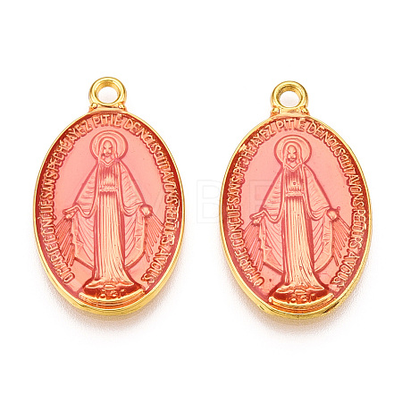 Brass Enamel Pendants KK-S345-180E-1