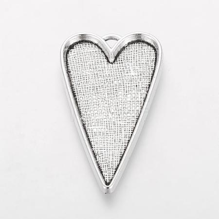 Tibetan Style Alloy Big Pendant Cabochon Settings LF11251Y-1