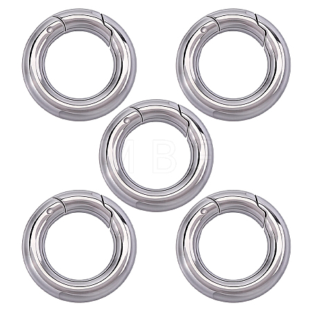 5Pcs 304 Stainless Steel Spring Gate Clasp Findings STAS-HY0002-14P-1