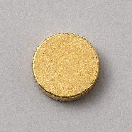Flat Round Brass Button Covers Settings BUTT-WH0030-73A-1