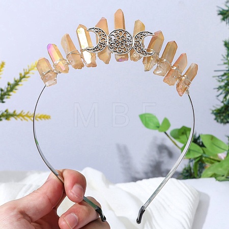 Raw Natural Quartz Hair Bands PW-WG74161-14-1