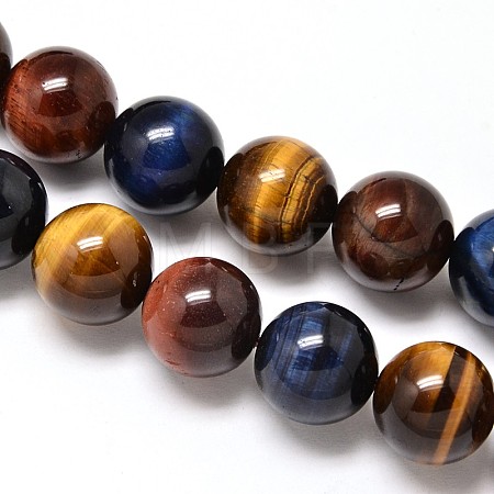Natural Tiger Eye Beads Strands G-F173-14-6mm-1