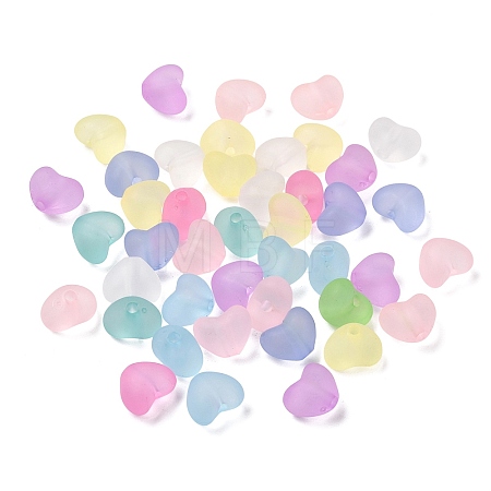 Frosted Transparent Acrylic Beads FACR-C001-01G-1